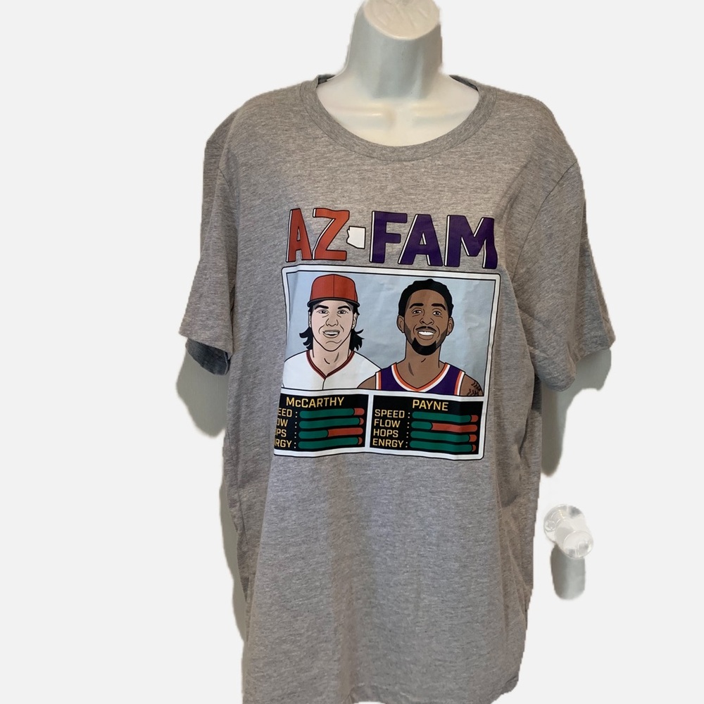 Canvas T-shirt.  “AZ FAM”.  Size L, lightly used.
